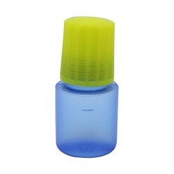 点滴容器ノーベル1号（滅菌済） 本体：コバルトキャップ：黄 5cc（25ホンX10フクロイリ）
