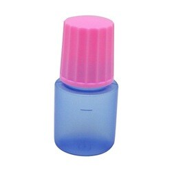点滴容器ノーベル1号（滅菌済） 本体：コバルトキャップ：ピンク 5cc（25ホンX10フクロイリ）