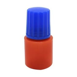 点滴容器ノーベル1号（滅菌済） 本体：茶キャップ：紺 5cc（25ホンX10フクロイリ）
