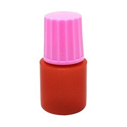 点滴容器ノーベル1号（滅菌済） 本体：茶キャップ：ピンク 5cc（25ホンX10フクロイリ）