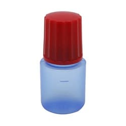 点滴容器ノーベル3号（滅菌済） 本体：コバルトキャップ：赤 10cc（25ホンX6フクロイリ）