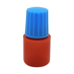 点滴容器ノーベル3号（滅菌済） 本体：茶キャップ：青 10cc（25ホンX6フクロイリ）