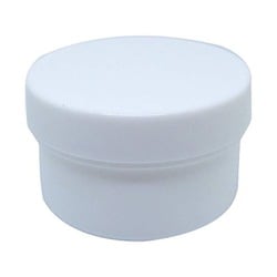軟膏容器プラ壷A-1号（未滅菌） キャップ：白 5.5cc（100コイリ）