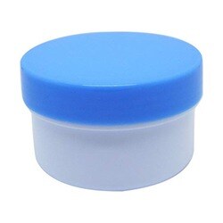 軟膏容器プラ壷A-4号（未滅菌） キャップ：青 33cc（50コイリ）