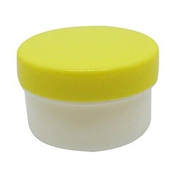 軟膏容器プラ壷A-4号（未滅菌） キャップ：黄 33cc（50コイリ）