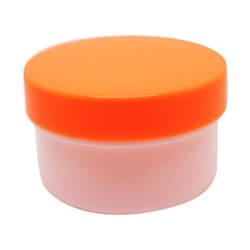 軟膏容器プラ壷A-4号（未滅菌） キャップ：オレンジ 33cc（50コイリ）