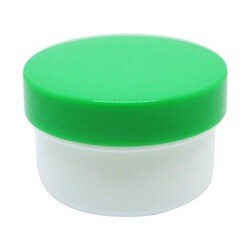 軟膏容器プラ壷A-5号（未滅菌） キャップ：緑 55cc（50コイリ）