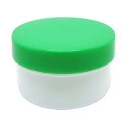 軟膏容器プラ壷A-6号（未滅菌） キャップ：緑 115cc（50コイリ）