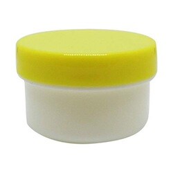 軟膏容器プラ壷N-4号(未滅菌) キャップ:黄 39cc(50コイリ)