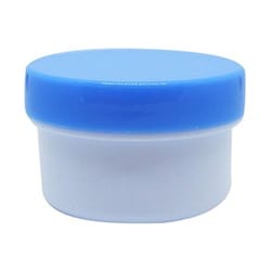 軟膏容器プラ壷N-6号（未滅菌） キャップ：青 130cc（30コイリ）
