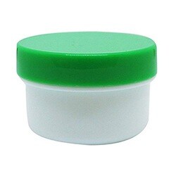 軟膏容器プラ壷N-6号（未滅菌） キャップ：緑 130cc（30コイリ）
