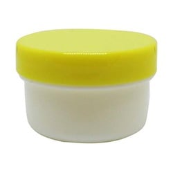 軟膏容器プラ壷N-6号（未滅菌） キャップ：黄 130cc（30コイリ）