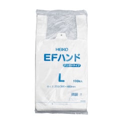 レジ袋（乳白）EFハンド L（480X255X135）100マイ