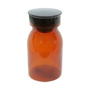 散薬瓶(PC製)茶 キャップ:黒 300CC