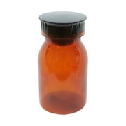 散薬瓶(PC製)茶 キャップ:黒 500CC