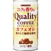 コクと香りのクオリティコーヒーカフェオレ 185g×30本