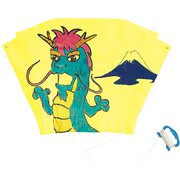 ぐにゃぐにゃ凧 ほねなし ナイロン製 薄黄 [工作玩具]