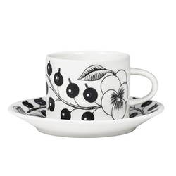 アラビア パラティッシ コーヒーカップ＆ソーサー ブラック 国内正規品 1054182