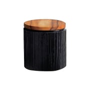 保存容器 LOLO ロロ キャニスター 木蓋付き 420ml 陶器製 黒 30002