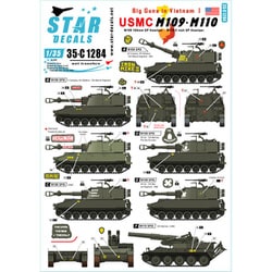 SD35-C1284 ミリタリー用デカール 1/35 ベトナム戦争 米 ビッグガンインベトナム#1 ベトナムで運用された米海兵隊のM109/M110 [プラモデル用品]
