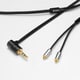 ヘッドフォン/イヤフォン 用 リケーブル 3.5φTRS/3極 (Stereo) L-Plugタイプ Clear force Light MMCX 3.5φL（1.2m）