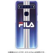 FLSTRBGWCCTCL105 [TCL 10 5Gケース FILA-Clear Stripe TCL 10 5G Bright White]