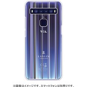 LCSTRLGWCCTCL105 [TCL 10 5Gケース LC-Clear Stripe TCL 10 5G Light Blue×Gray×White]