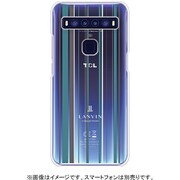 LCSTRCGWCCTCL105 [TCL 10 5Gケース LC-Clear Stripe TCL 10 5G Cyprus×Gray×White]