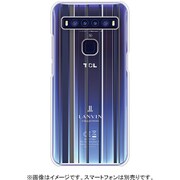 LCSTRDGWCCTCL105 [TCL 10 5Gケース LC-Clear Stripe TCL 10 5G Dark Navy×Gray×White]