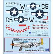 24-P51-140 P-51D Trusty Rusty [1/24 エアクラフト用デカール]