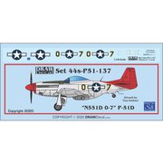 44-P51-137 P-51D Erickson Collection N551D 0-7 [1/144 エアクラフト用デカール]