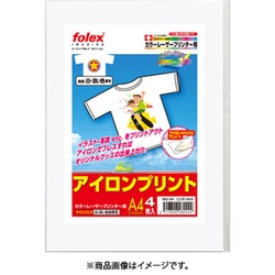 カラーレーザー用アイロンプリント 白・淡色用 A4（4） CLIP-4A4