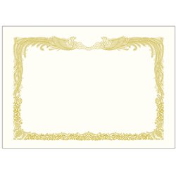 金箔賞状用紙 縦書用 白 A4 5枚入 10-3060
