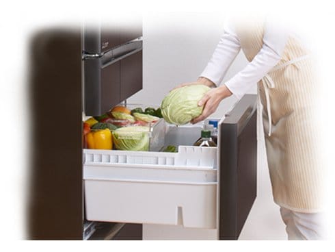 【昴様　お取り置き】MITSUBISHI MR-MB45EL-W Amazon | 三菱電機 冷蔵庫 幅60cm 451L 5ドア 野菜室が真ん中 右