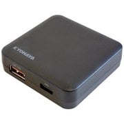 USB急速充電器 CHARGE GEAR FLAT 20+ USB PD(パワーデリバリー)/QC(クイックチャージ)対応 20W USB-C×1/USB-A×1 極薄タイプ スイングプラグ採用 ブラック JKPD20A1BK