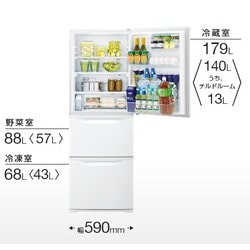 ヨドバシ.com - パナソニック Panasonic 冷蔵庫（335L・右開き） 3ドア 