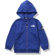 スクエアロゴフルジップ Square Logo Full Zip NTJ12116 ボルトブルー(BT) 100サイズ [アウトドア トップス キッズ]
