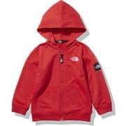 スクエアロゴフルジップ Square Logo Full Zip NTJ12116 TNFレッド(TR) 130サイズ [アウトドア トップス キッズ]