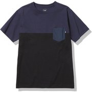 ショートスリーブツートーンポケットティー S/S 2 Tone Pocket Tee NT32062 (NK)TNFネイビー×ブラック Mサイズ [アウトドア カットソー メンズ]
