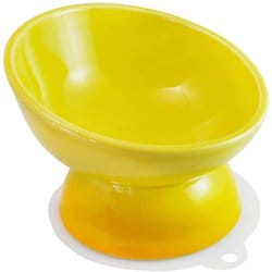 CHOB3 短頭犬用食器 イエロー [ペット用フードボウル]