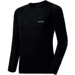 スーパーメリノウール M.W. ラウンドネックシャツ Men's 1107654 ブラック Sサイズ [アウトドア アンダーウェア メンズ]