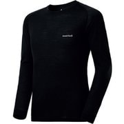 スーパーメリノウール M.W. ラウンドネックシャツ Men's 1107654 ブラック XLサイズ [アウトドア アンダーウェア メンズ]