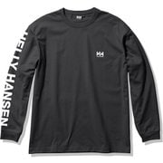 ロングスリーブレターティー L/S Letter Tee HE32126 ブラック(K) Mサイズ [アウトドア カットソー メンズ]