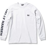 ロングスリーブレターティー L/S Letter Tee HE32126 ホワイト(W) XLサイズ [アウトドア カットソー メンズ]