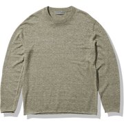 フラクセン ロングスリーブ クルーセーター M FLAXEN LS CREWE SWEATER IE12103 フリント(FL) Sサイズ [アウトドア スウェット メンズ]