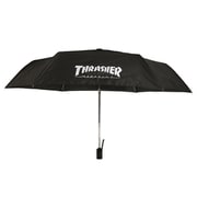 折りたたみ傘 THRASHER HOMETOWN ホワイト ロゴ 58cm ジャンプ式 自動開閉 ブラック