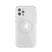 ME_ILMCSPTMC_SV [iPhone12 Pro / iPhone12ケース クリア MagSafe 対応 マグネット 内蔵 カバー 耐衝撃 透明 薄型 ソフト 携帯ケース ストラップホール 付き MagClear シルバー]