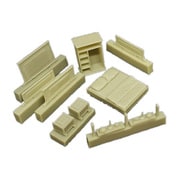 HAUHLH72119 1/72 ディティールアップパーツ 寝具と家具セット (レジン製) [プラモデル用パーツ]