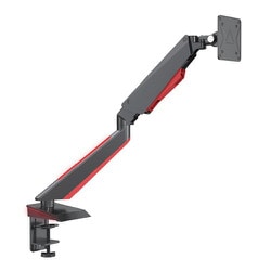 液晶ディスプレイアーム ゲーミングモニター用 LED内蔵 ガス式 クランプ対応 15-34インチ対応 耐荷重8kg 4軸 JN-ARM-GE22V