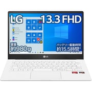LG UltraPC 13.3インチノートパソコン/AMD Ryzen 5 4500U/メモリ 8GB/SSD 512GB/Windows 10 Home (64bit)/重量980g/最大15.5時間駆動/FreeSync対応/White 13U70P-GR54J